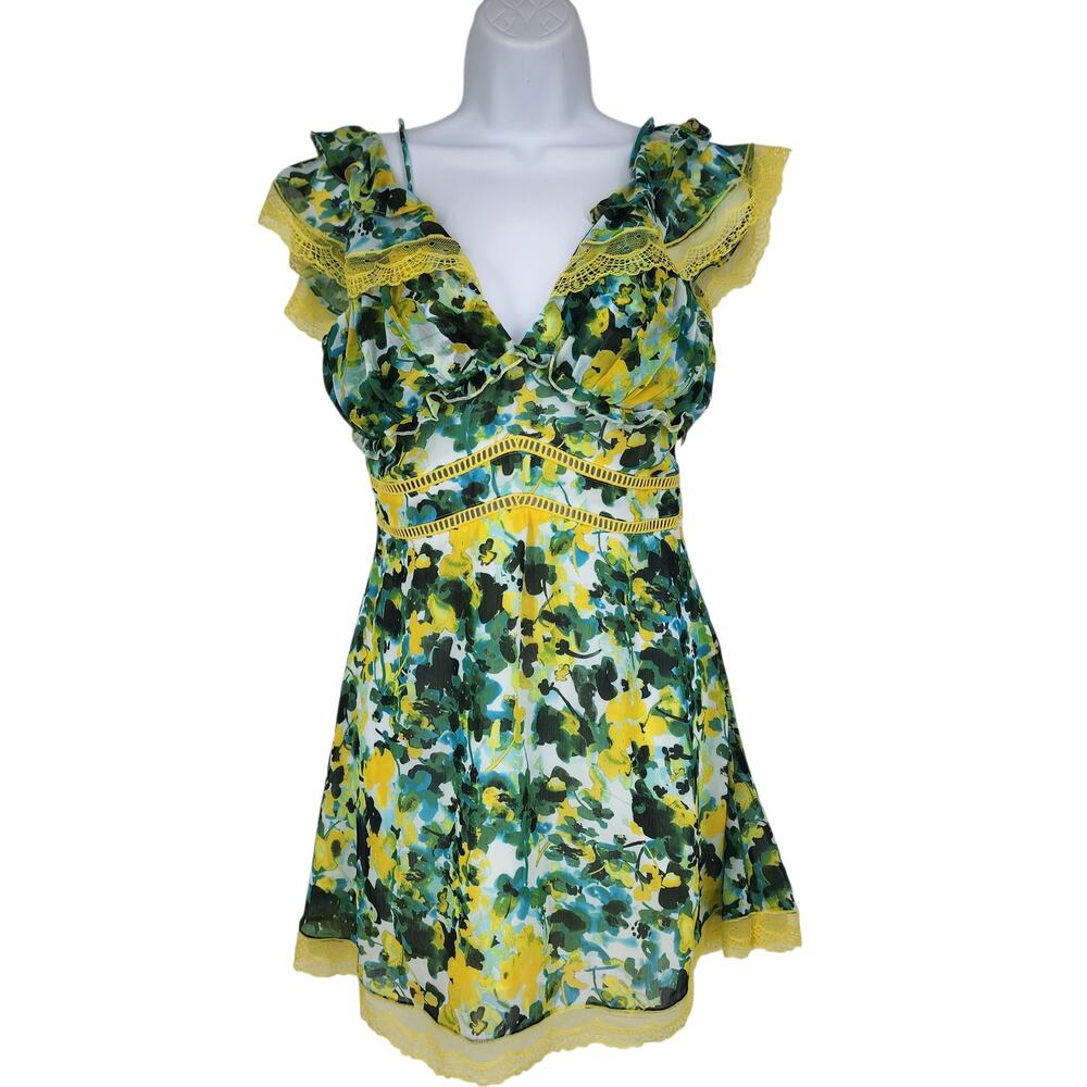 House Of Harlow 1960 x Revolve Devi Floral Off The Shoulder Mini Dress Size M